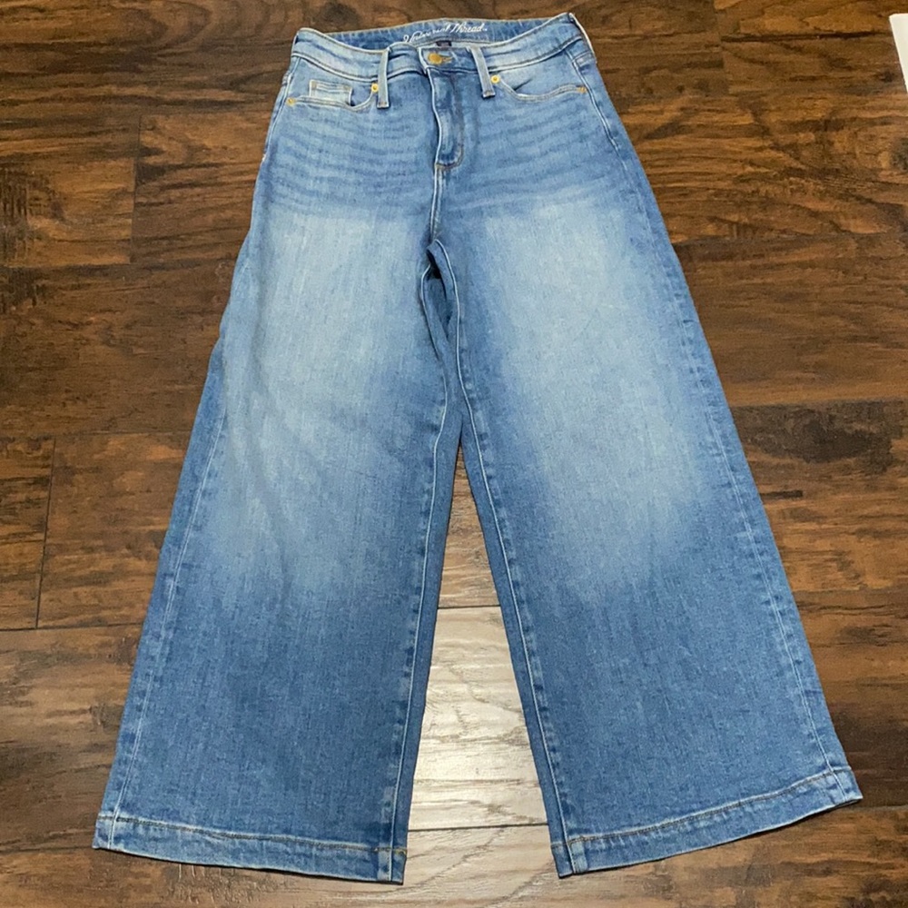 Universal Thread high rise wide leg crop jeans 2